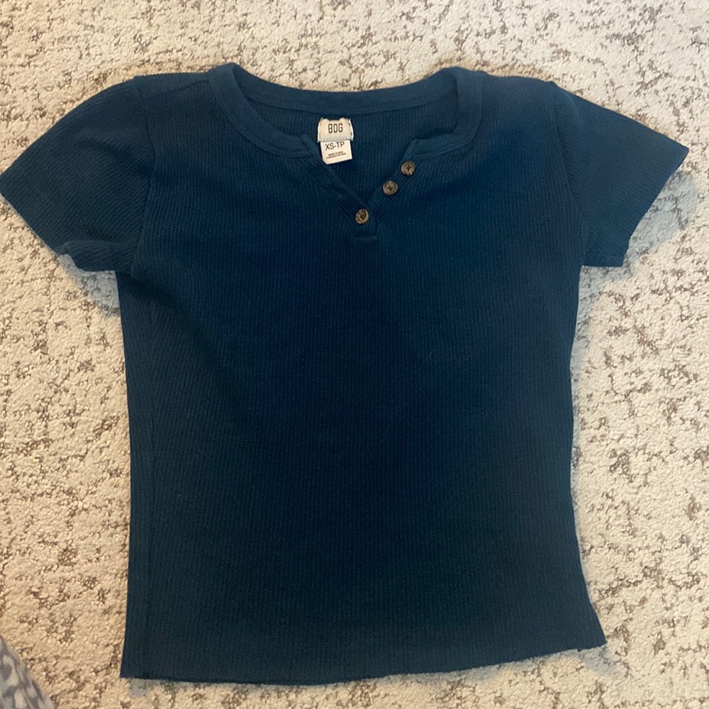 BDG fitted dark blue baby tee